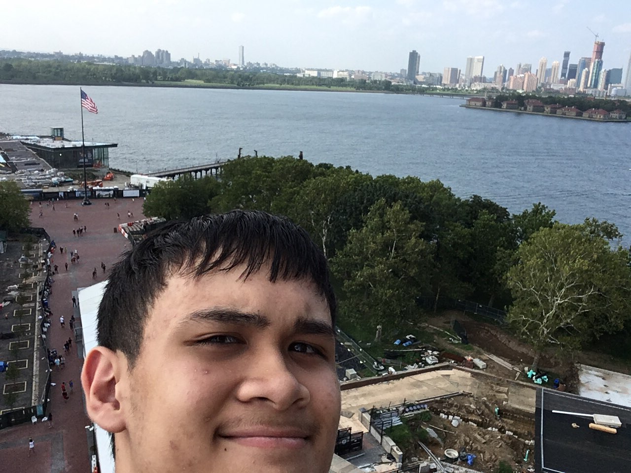Anthony taking a selfie at new york city